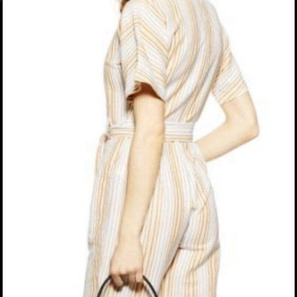 NWT Topshop size 6 linen striped jumpsuit - Picture 5 of 5